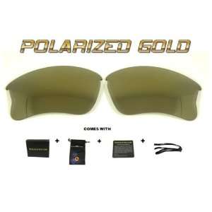  Samvette SE Custom Gold Polarized Lenses for Oakley Flak 