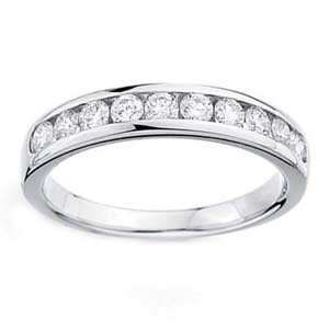   14k White Gold Channel Set Anniversary Band SeaofDiamonds Jewelry