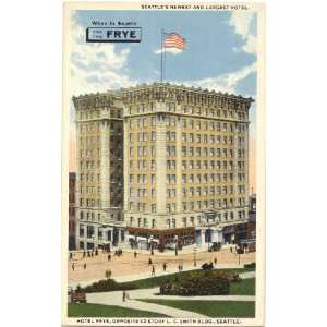   1920s Vintage Postcard Hotel Frye Seattle Washington 