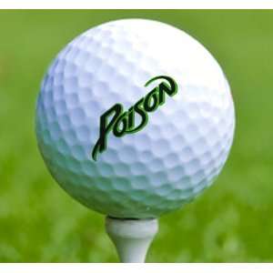  3 x Rock n Roll Golf Balls Poison Musical Instruments