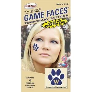   Game Faces Waterless Temporary W Tattoos