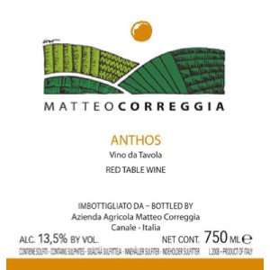  2008 Matteo Correggia Anthos Vino Da Tavola Brachetto 