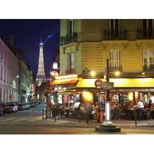  Eiffel Tower and Cafe on Boulevard De La Tour Maubourg 