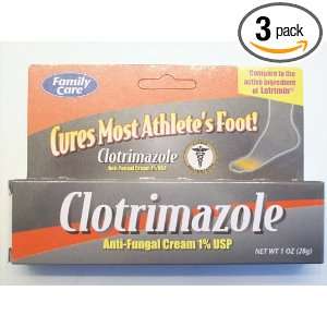  [3 Pack] Clotrimazole Anti Fungal Cream 1% USP Compare to 