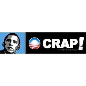 Anti Obama Bumper Sticker   O Crap   Bumper Sticker Decal