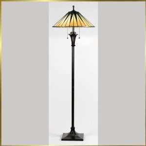 Tiffany Floor Lamp, QZTF9397VB, 2 lights, Antique Bronze, 20 wide X 
