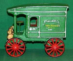 Vintage Cast Iron McCallaster Delivery Wagon  