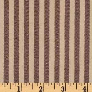  Moda Maison De Garance Woven Old Brown Stripe Tan Fabric 