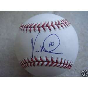  Vernon Wells Autographed Ball   Official Ml Sports 