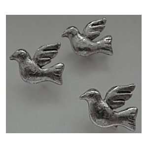  T102AS Antique Silver Dove Push Pins, Set of 21 
