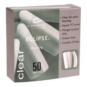    Creative Nail Design ECLIPSE TIPS   CLEAR 50pk #8 16888 Beauty