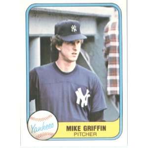  1981 Fleer # 107 Mike Griffin New York Yankees Baseball 