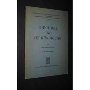 Theologie Und Verk?ndigung Gerhard Ebeling Books
