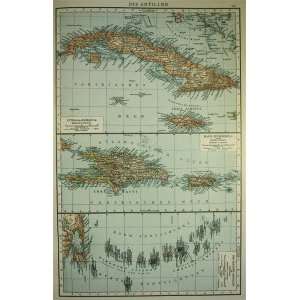  Andree map of Cuba and Haiti (1893)