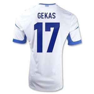  adidas Greece 12/14 GEKAS Home Soccer Jersey Sports 