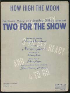 Two For The Show 1940 ALFRED DRAKE How High The Moon  