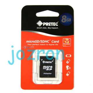 Pretec 8GB 8G MicroSDHC SD Card Flash Mobile Class 10  