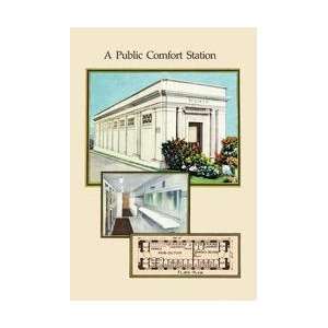  Public Comfort Station 12x18 Giclee on canvas