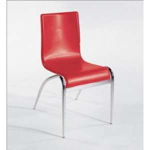  ItalModern 03181 Gloria Leather Chair Set of 4  Black 