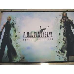   Final Fantasy 7AC Cloud and Sephiroth WIDE Wallscroll Toys & Games