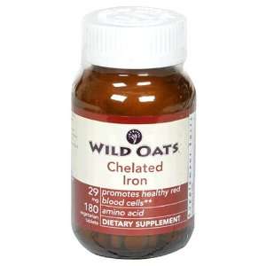  Wild Oats Chelated Iron, 29mg, Tablets, 180 vegetarian 