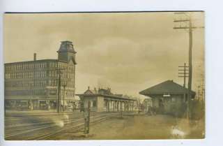Reading MA Railroad Station Train Depot RPPC Postcard  