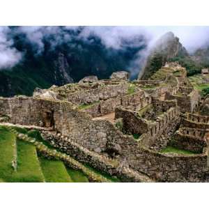  Overview of Terraced Royal Inca Ruins, Machu Picchu, Peru 