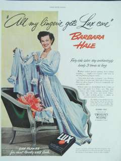 BARBARA HALE EMERGENCY WEDDING LUX FLAKES SOAP 1950  