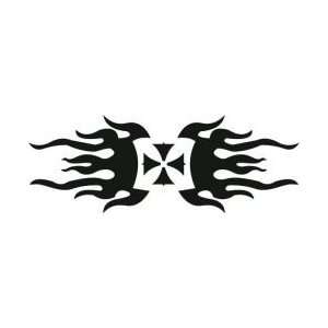  Tattoo Stencil   Cross w/ Fire Frame   #552 Health 