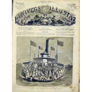  Boat Vapeur New York Meyer America French Print 1866