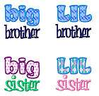Pack   Little Lil & Big Brother & Sister Applique Machine Embroidery 