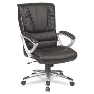 Executive Eco Leather Chair with Locking Tilt Control, Padded Loop 