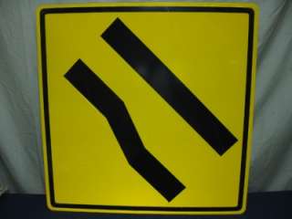 AUTHENTIC LEFT LANE MERGE REAL ROAD TRAFFIC STREET SIGN  
