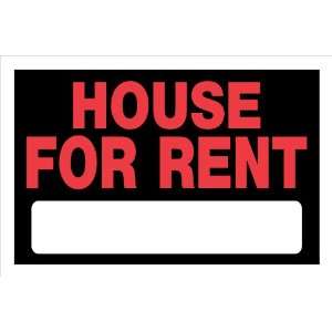 The Hillman Group 839934 8 Inch x 12 Inch Plastic House For Rent Sign 