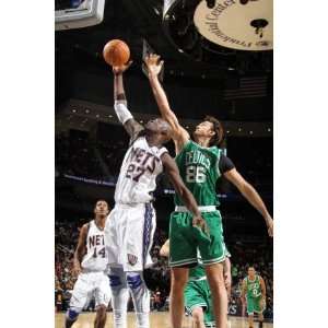  Boston Celtics v New Jersey Nets Johan Petro and Semih 