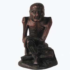  Rosewood Statue Arhat Lohan Vanavasa 