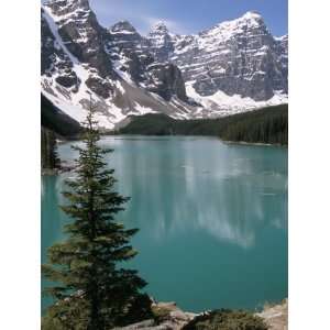  Moraine Lake with Mountains That Overlook Valley of the 