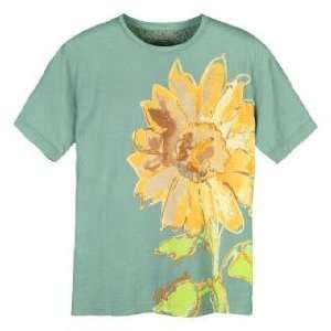  Life Is Good Inc. Watercolor Sunflower Womens Creamy Tee 