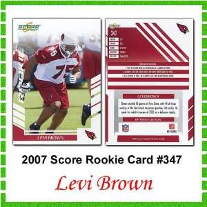  Burbank 2007 Score Arizona Cardinals Levi Brown Rookie 