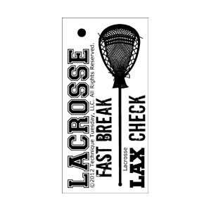   Clear Stamps 2X4 Lacrosse; 3 Items/Order Arts, Crafts & Sewing
