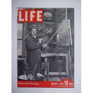 Winston Churchill Great Britian Paintings January 7, 1946 Life 