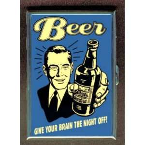  BEER GIVE YOUR BRAIN NIGHT OFF ID Holder, Cigarette Case 