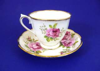 EXCELLENT VINTAGE ROYAL ALBERT AMERICAN BEAUTY   TEA CUP AND SAUCER 