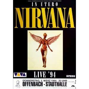  Nirvana   In Utero 1994   CONCERT   POSTER from GERMANY 