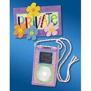  Its All About Me Door Sign & Ipod Holder Plastic Canvas 