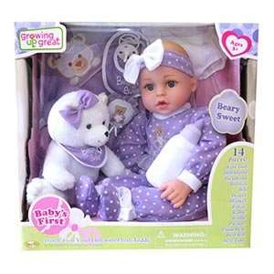  Growing Up 18 Great Babys First Vinyl Doll with Plush 