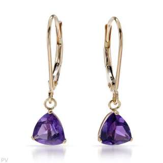 stylish brand new earrings with 1 35ctw genuine amethysts crafted in 