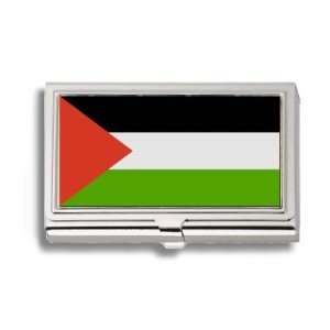Palestine Palestinian Flag Business Card Holder Metal Case