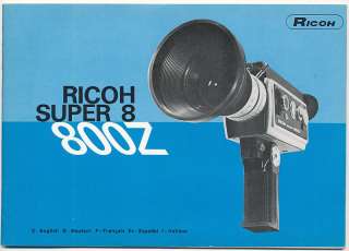 Ricoh Super 8 800Z istruzioni in 5 lingue E32  