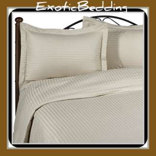 1000 Thread Egyptian Cotton sheet Set   Brown Stripes  